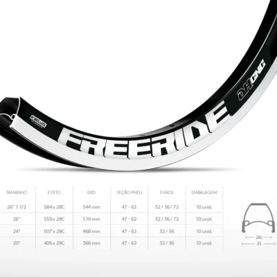 ARO 26 FREERIDE 36F PRETO CNC 12723