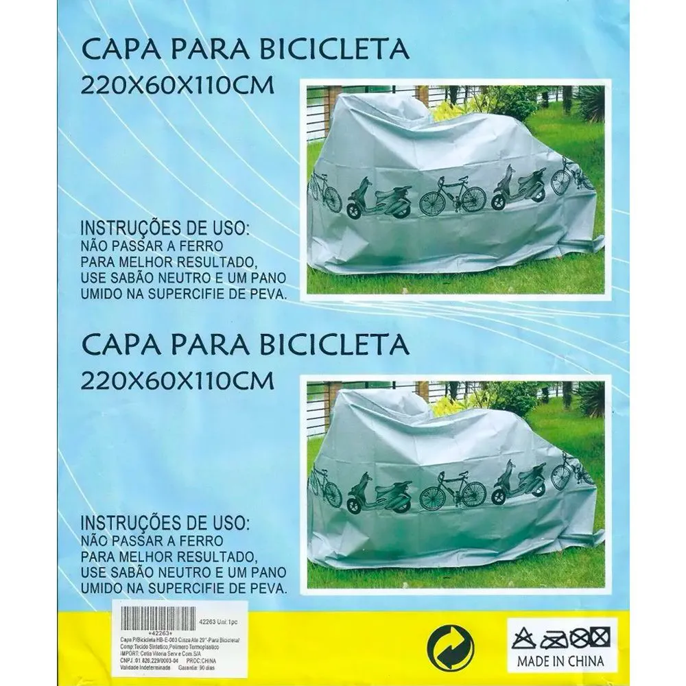 CAPA P/BIKE CINZA IMPORT 42263